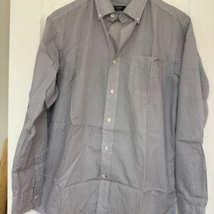 Daniel Cremieux Men's Black and White Patterned Shirt
